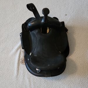 Vintage Y2K Abetta Western Faux Suede Leather Lightweight Saddle Size 15 Rodeo